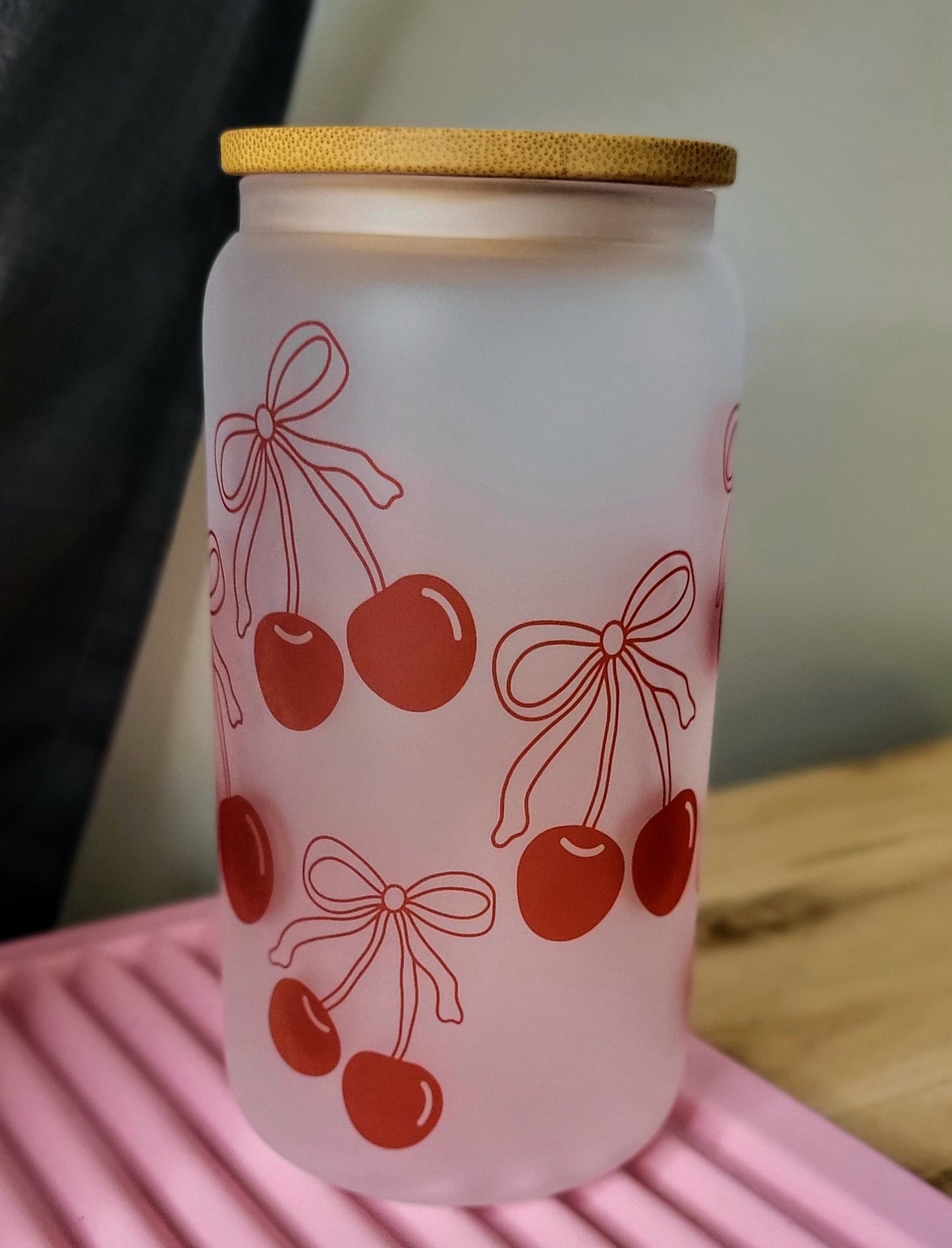 Cherry Bow 16oz Cup