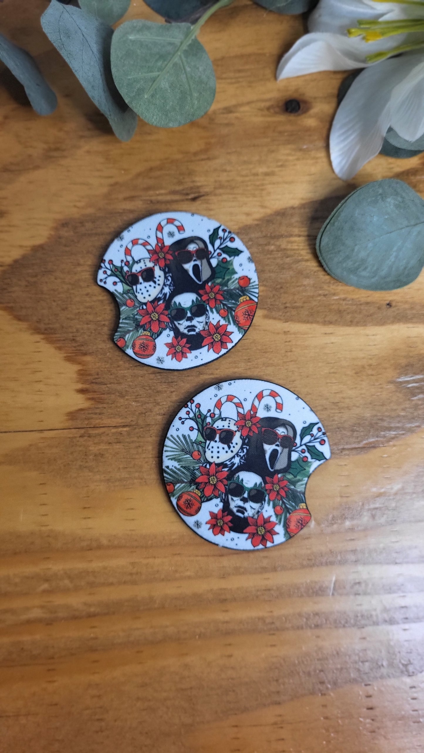 Killer Christmas Car Coasters