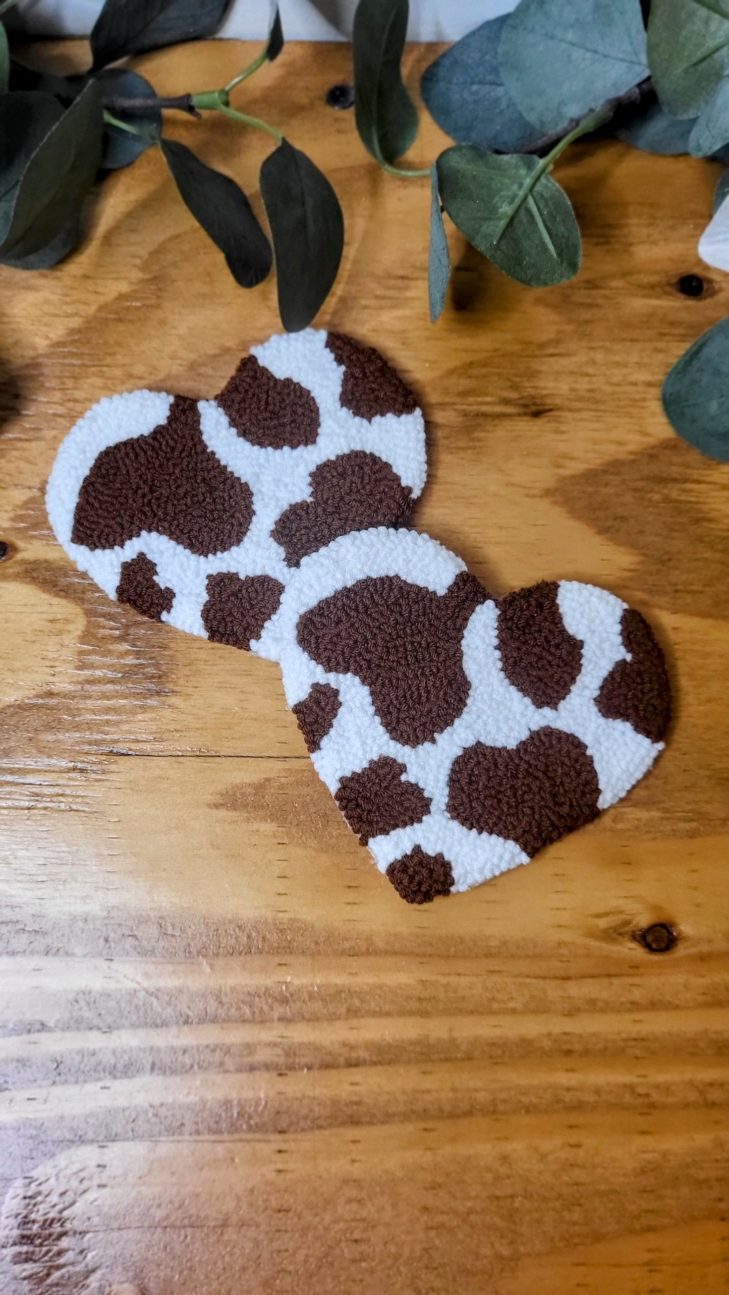 Cow Heart Mug Rug