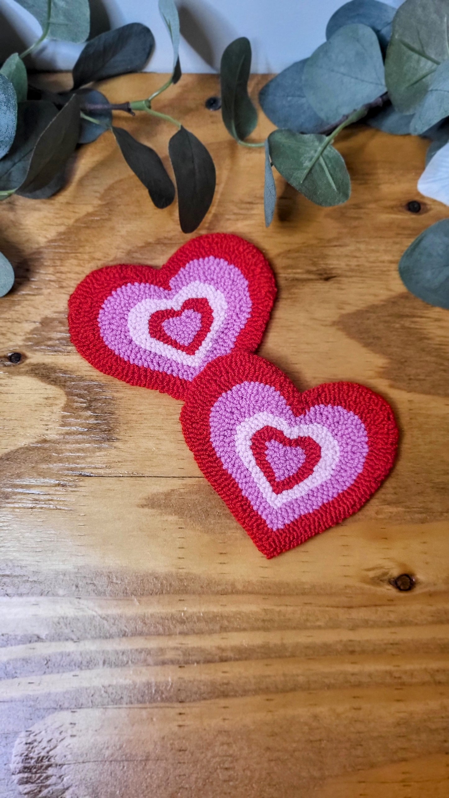Red Heart Mug Rug