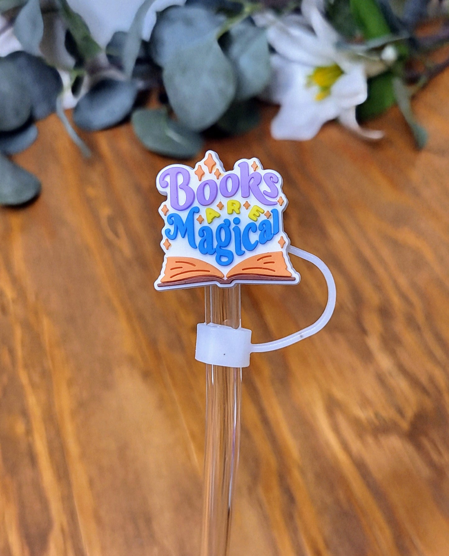 Books are Magical Straw Topper