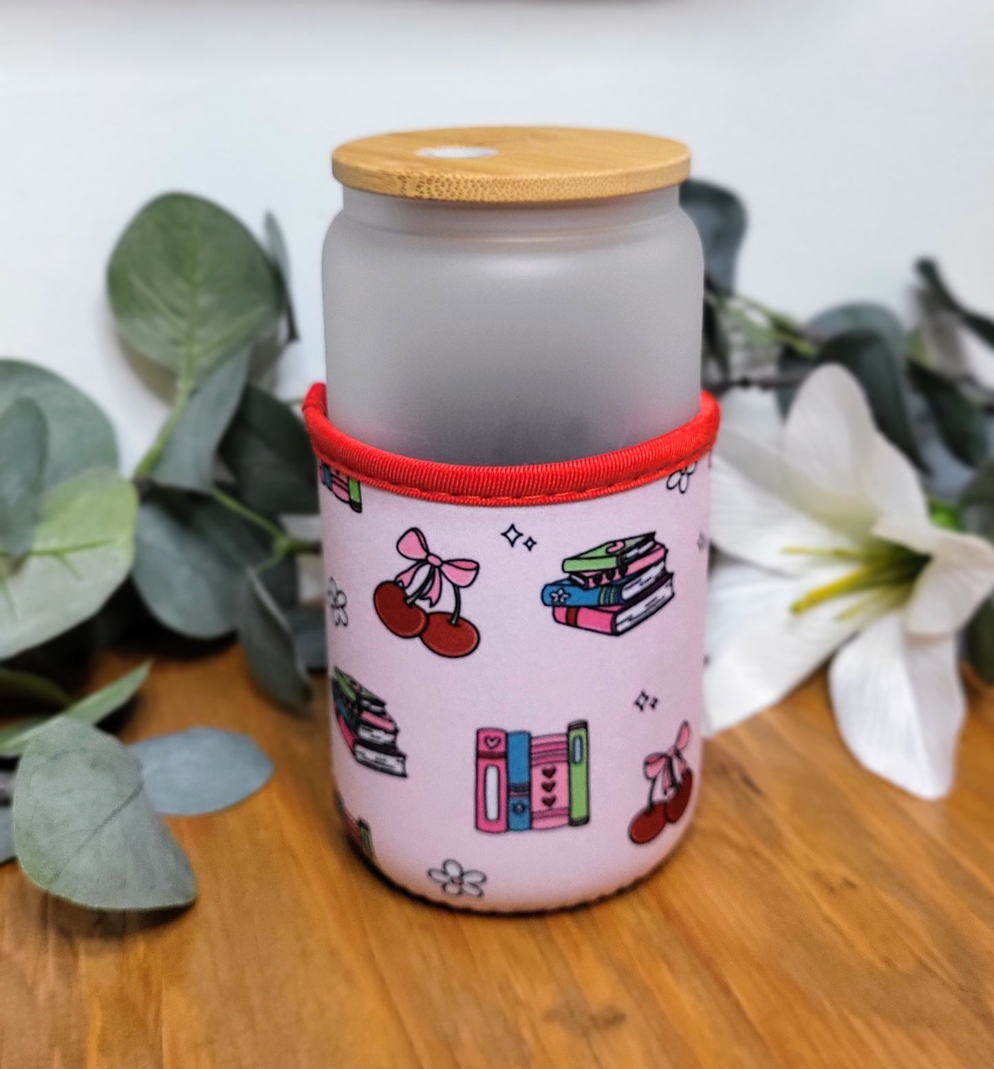 Bookish Girly Coffee Sleeve