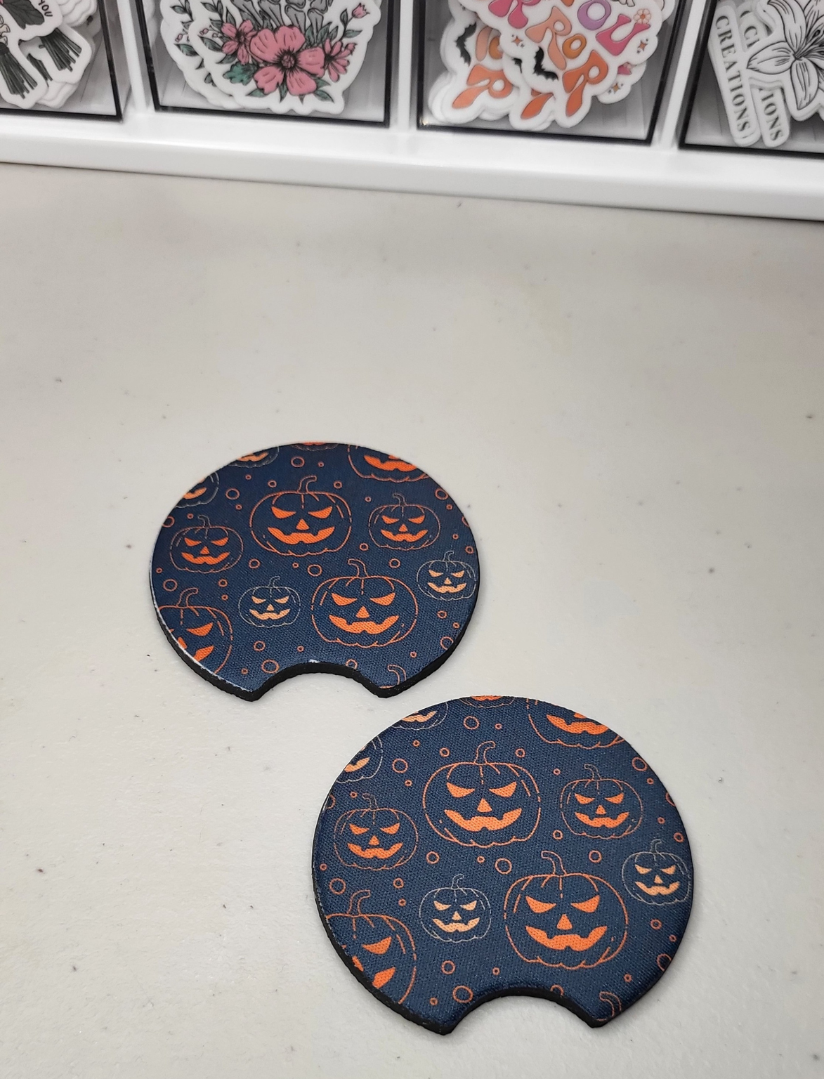 Pumpkin Car Coasters