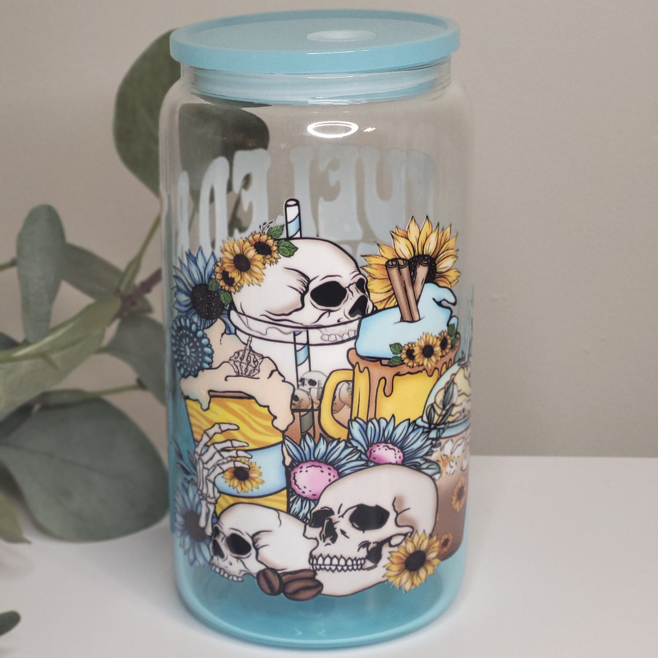 Fueled By Ice Coffee 16oz Ombre Cup