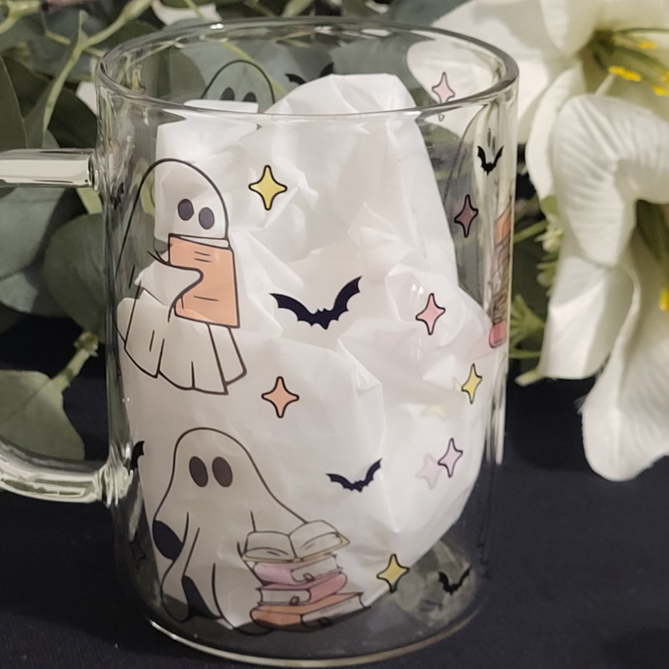 Book Ghosties 17oz Glass Mug
