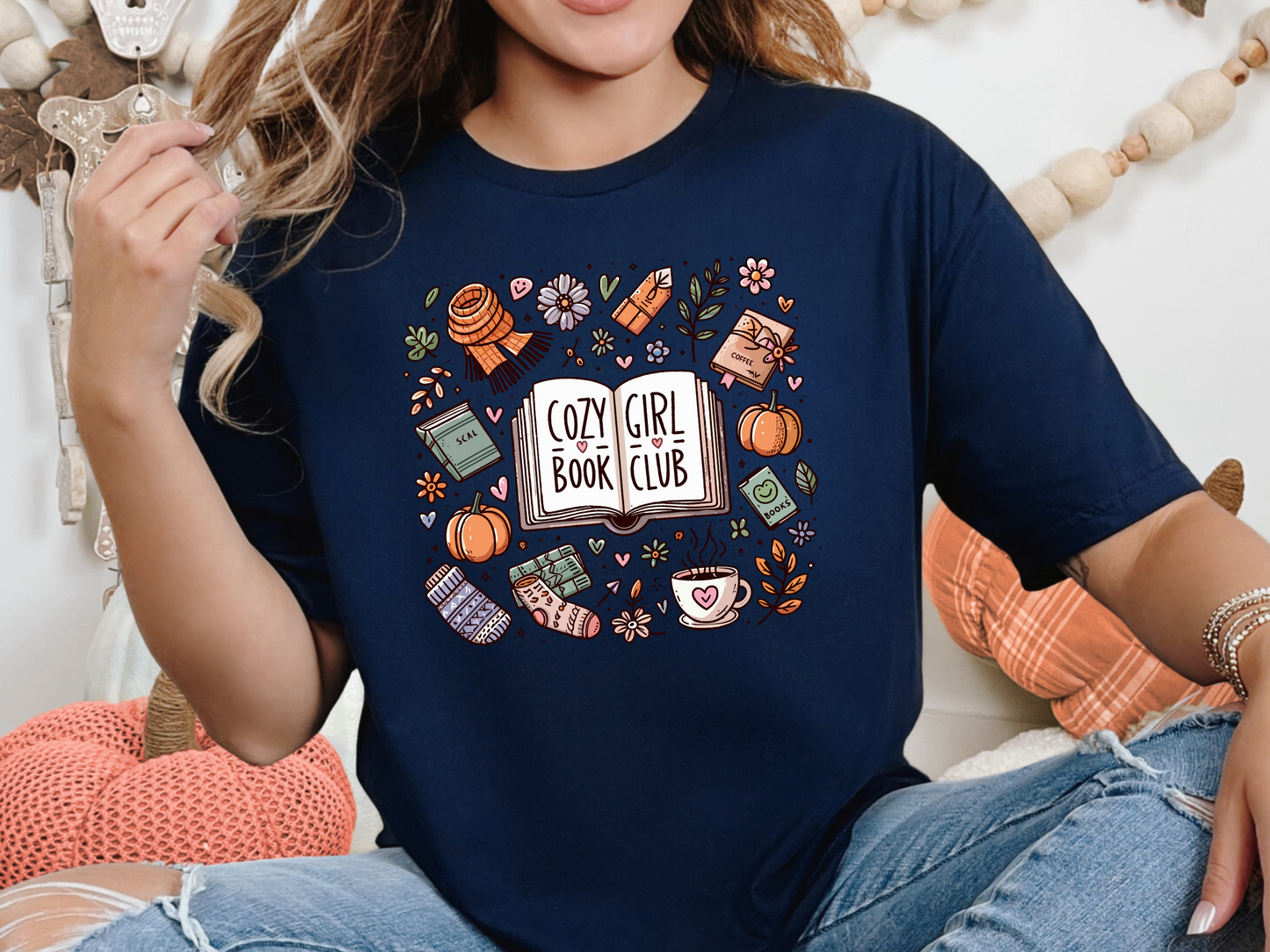 Cozy Girl Book Club T-shirt