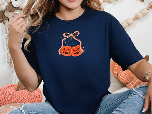 Coquette Halloween Pumpkins T-shirt