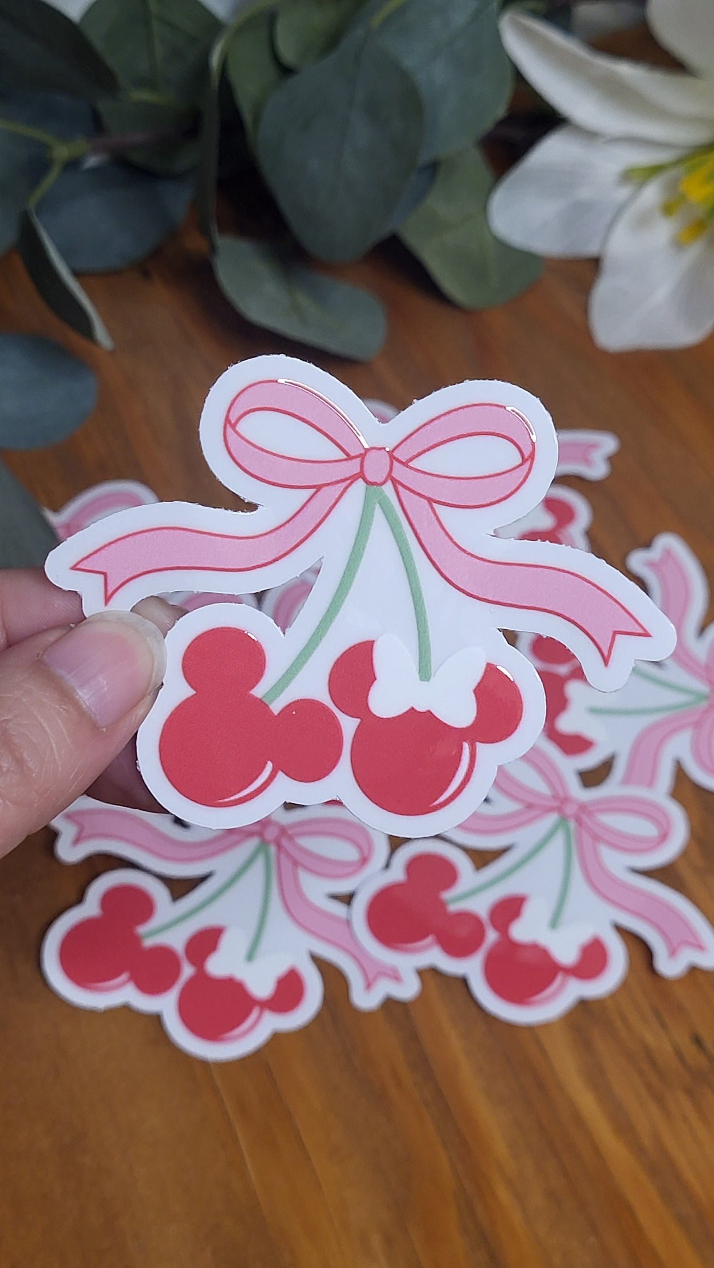 Cherry Bow Sticker