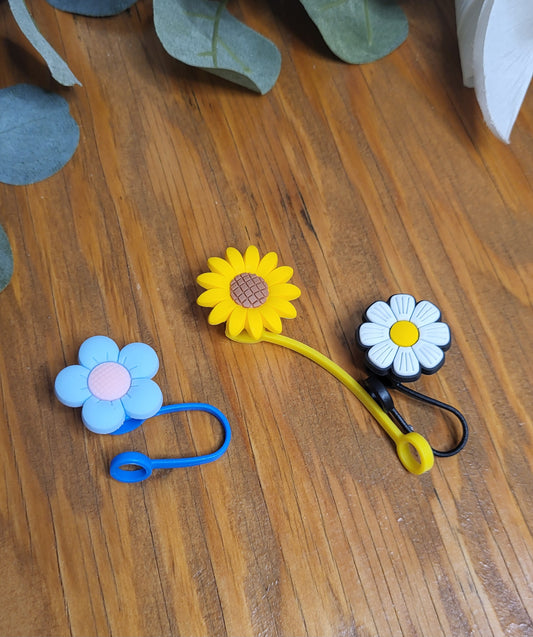 Flower Straw Toppers