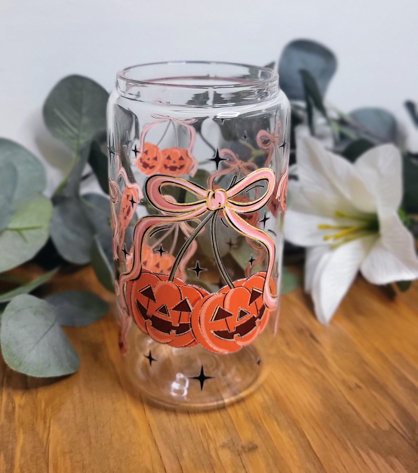 Coquette Halloween Pumpkins 16oz cup