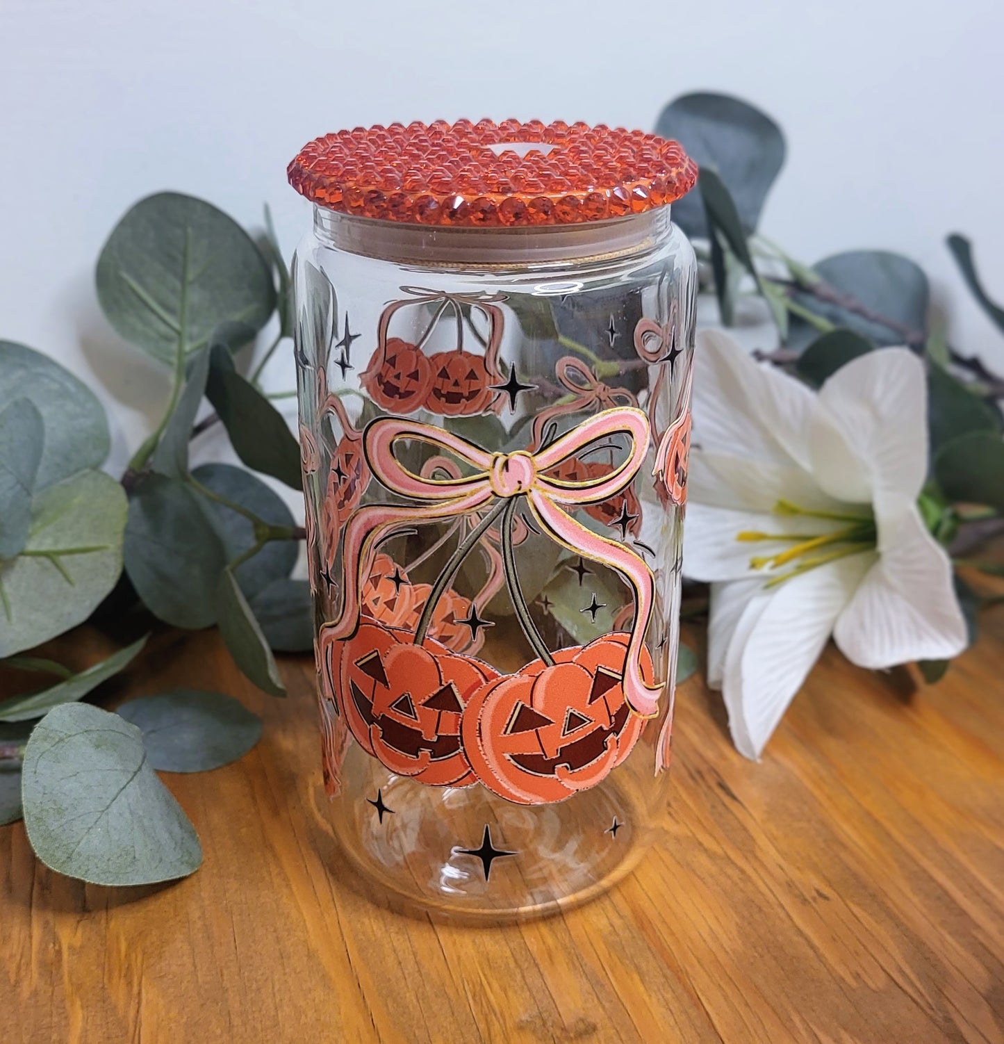 Coquette Halloween Pumpkins 16oz cup