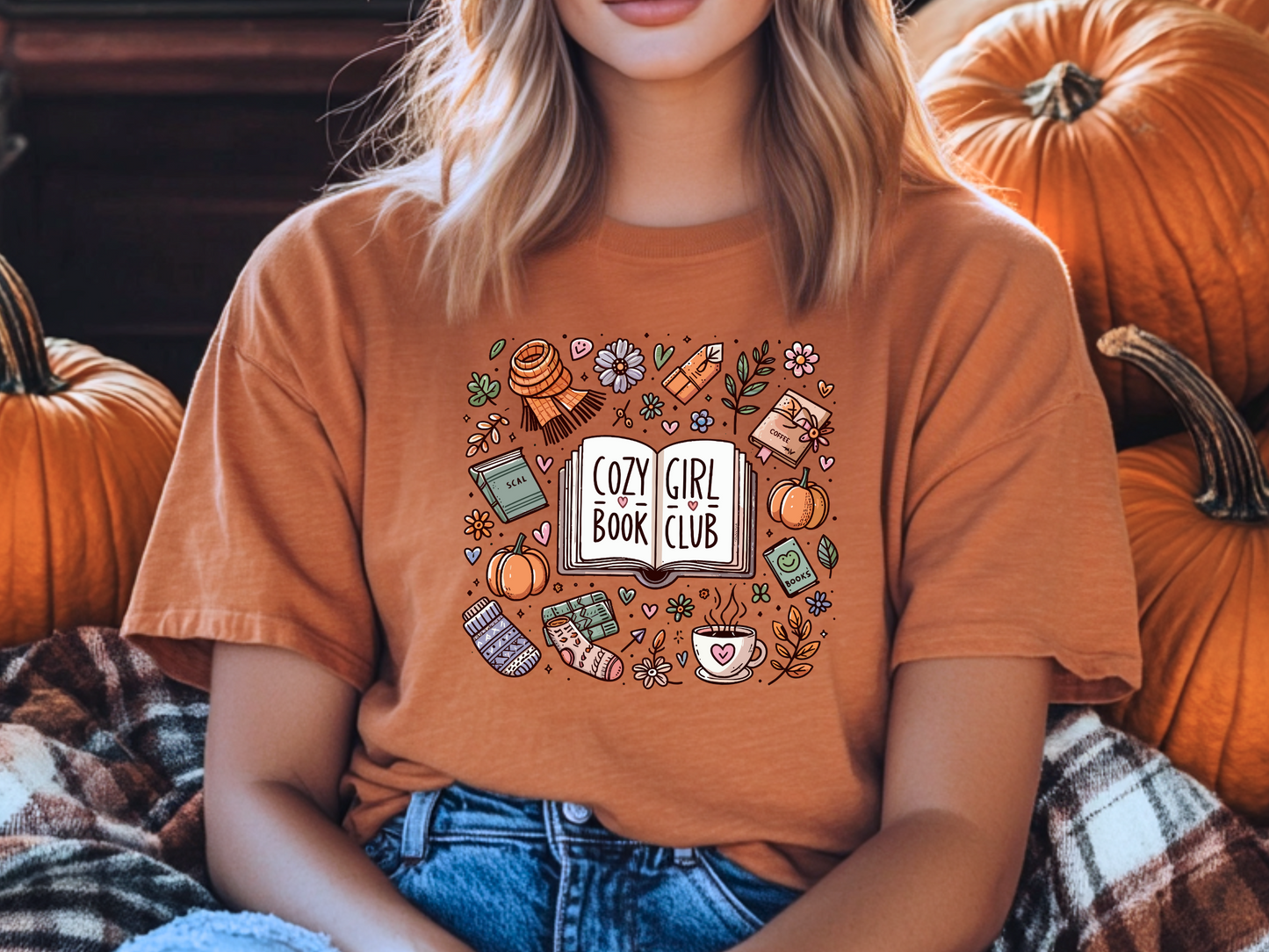 Cozy Girl Book Club T-shirt