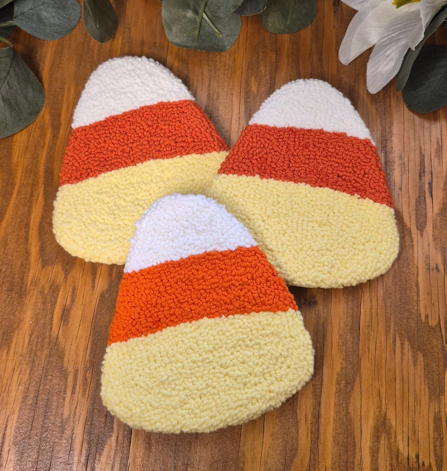Candy Corn Mug Rug